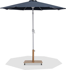 Fiji - Aluminum Patio Umbrella With Square Teak And White Base