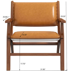 Hendrix - Antique Arm Chair - Brown / Rustic / Tan