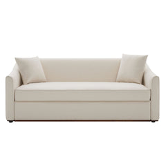 3 Seater Sofa With Wrap Around Armrests And Throw Pillows