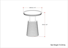 Breanna - Side Table - Black / Gold