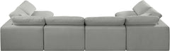 Comfy - 6 Piece Linen Modular Armless Sectional