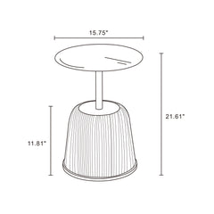 Anderson - Upholstered End Table With Round Top
