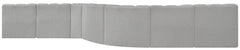 Arc - Boucle Fabric 8 Piece Curved Modular Sofa