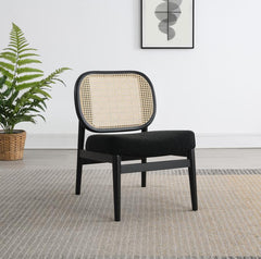 Rayo - Rattan Cane Back Accent Chair With Padded Seat