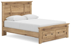 Makidern - Panel Storage Bed With Storage Footboard