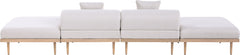 Laguna - 4 Piece 142" Outdoor Patio Armless Modular Sofa With 2 Backless Seats