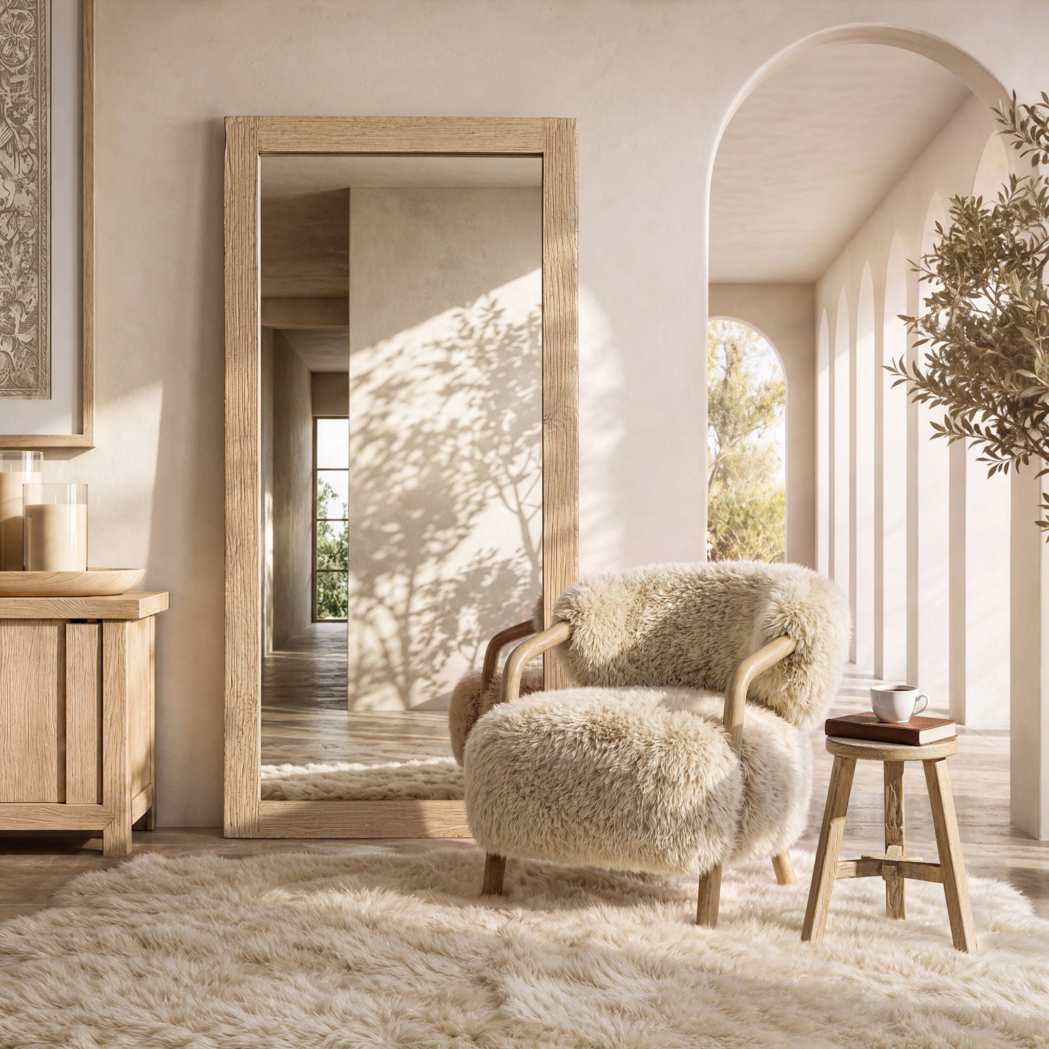 Langford - Full Length Mirror - Light Brown
