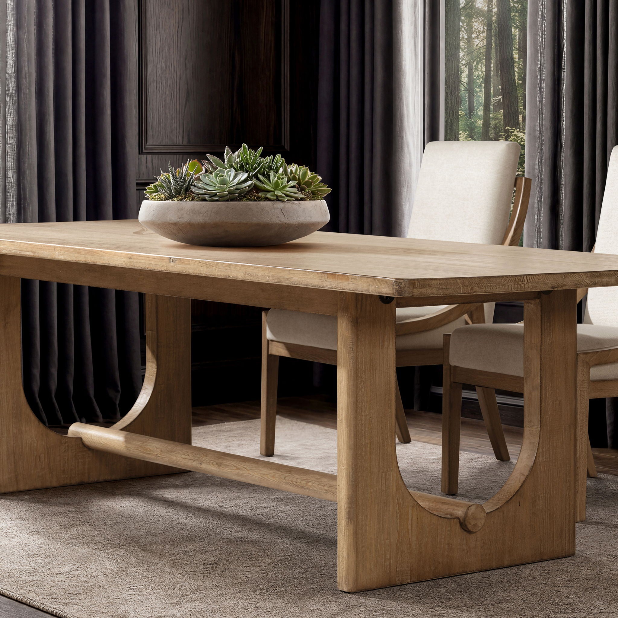 Turnkey - 8 Seater Dining Table - Antique Brown