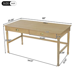 Modern Writing Desk With Drawers For Home Office
