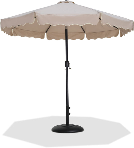 Amalfi - Patio Umbrella - Black Base / Black Pole