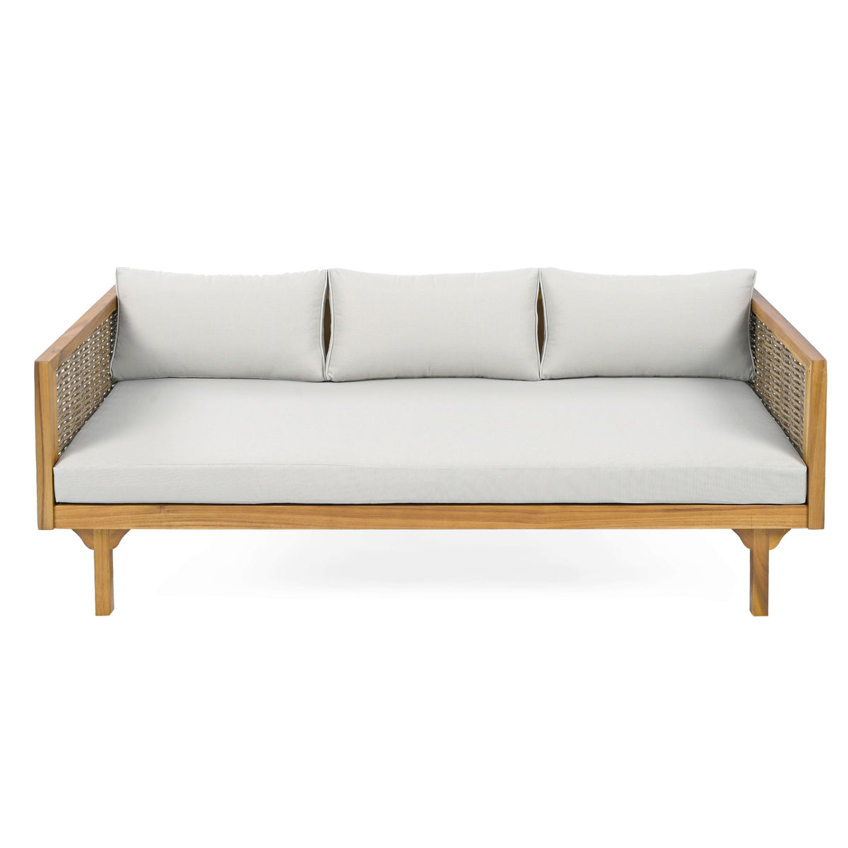 Claremont - 3 Seater Daybed With Rattan Arms - Teak