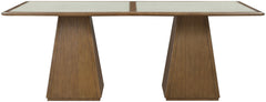 Atrium - Glass Top And Wood Base Dining Table