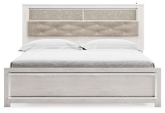Altyra - White - King Bookcase Panel Bed