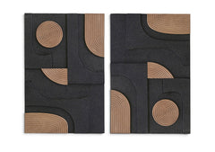 Element - Mango Wood 2 Piece Wall Art