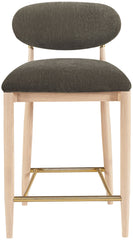 Riccio - Fabric Stool - Natural Frame