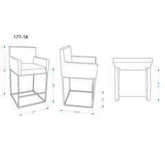 Ambassador - Barstool With Square Frame