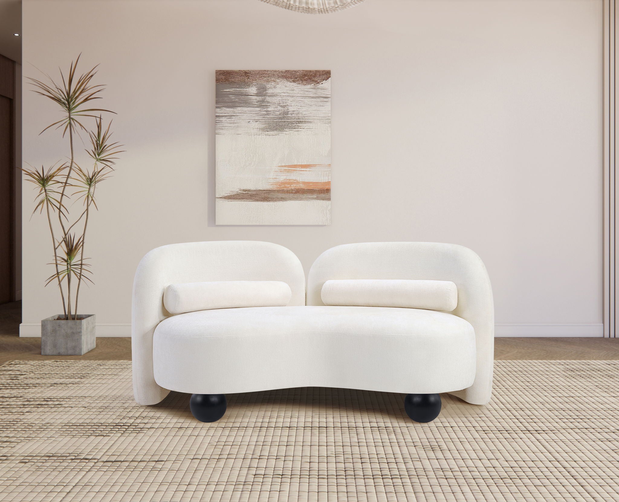 Daphne - Chenille Loveseat