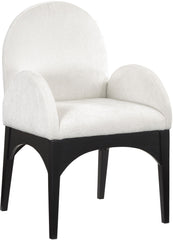 Waldorf - Chenille Dining Arm Chair With Black Legs