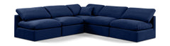 Indulge - Velvet 5 Piece Modular Corner Armless Sectional