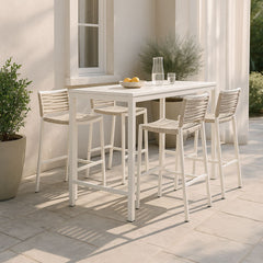 Maldives - Rope Outdoor Patio Bar Stool (Set of 2)