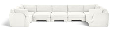 Hammond - Velvet Performance Fabric Upholstered 7 Piece U-Shaped Sectional