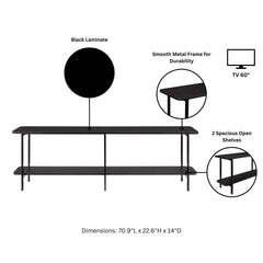 Celine - 2 Shelf Console Table
