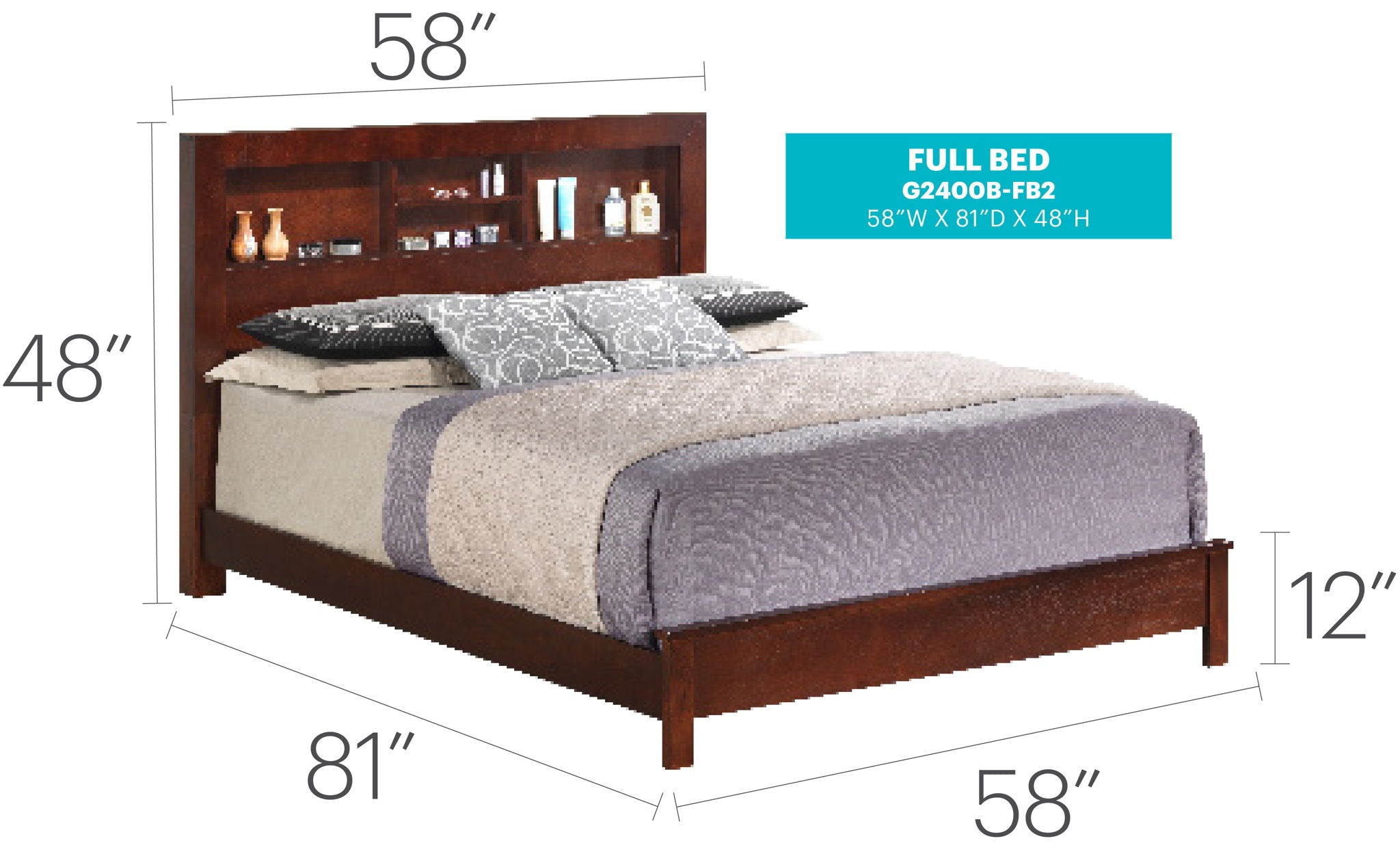 Bed With Transitional Design Stylish