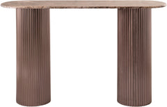 Cindra - Genuine Marble Top And Iron Base Console Table
