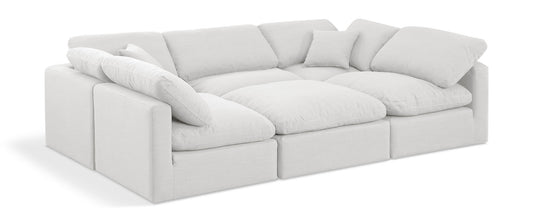 Indulge - Linen 6 Piece Modular Sectional - White