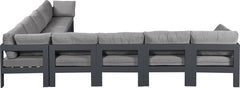Nizuc - Outdoor Patio 9 Piece Modular Sectional With Gray Frame