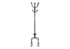 Coat Rack, Hall Tree, Free Standing, 8 Hooks, Entryway, Transitional - Black