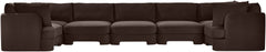 Hammond - Velvet Performance Fabric Upholstered 7 Piece U-Shaped Sectional