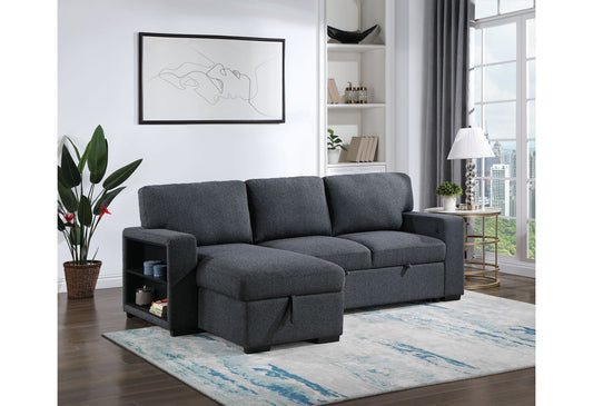 U0202 - Pull Out Sofa Bed - Dark Gray