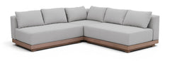 Solace - Olefin Performance Fabric 3 Piece Outdoor Patio Modular Sectional (2 Loveseats & Corner Chair)
