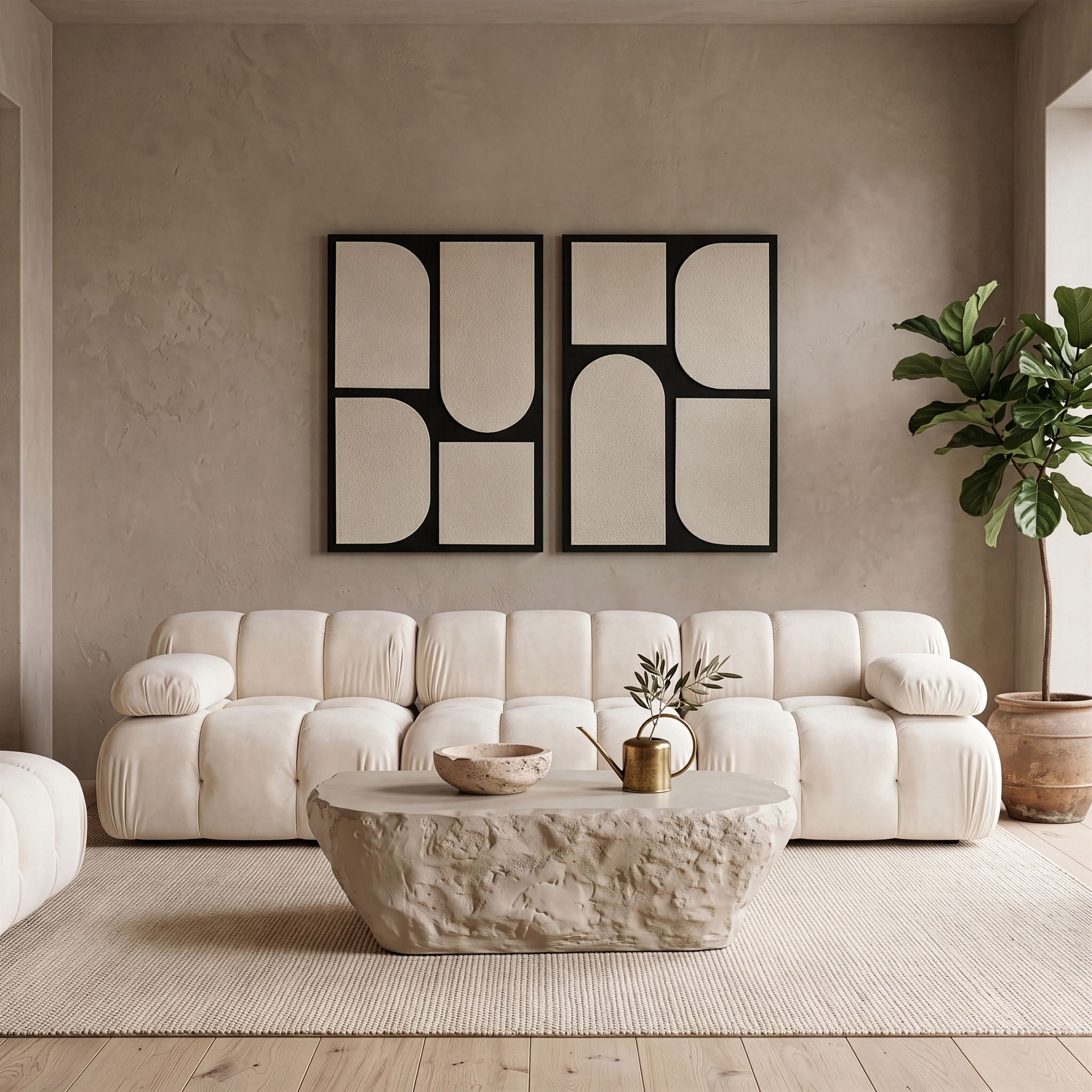 Icon - Mango Wood 2 Piece Wall Art