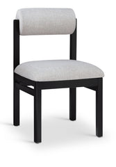 Roundhill - Fabric Dining Chair (Set of 2) - Black Frame