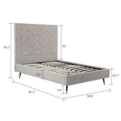 Crosby - Bed With Upholstered Headboard And Slats