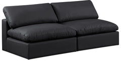 Comfy - Faux Leather Modular Armless Sofa 2 Seats