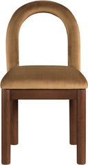 Conrad - Velvet Dining Chair With Brown Legs