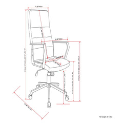 Foley - Swivel Office Chair - Distressed Blue