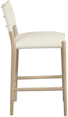 Andie - Vegan Leather Upholstered Counter Stool - Natural Base