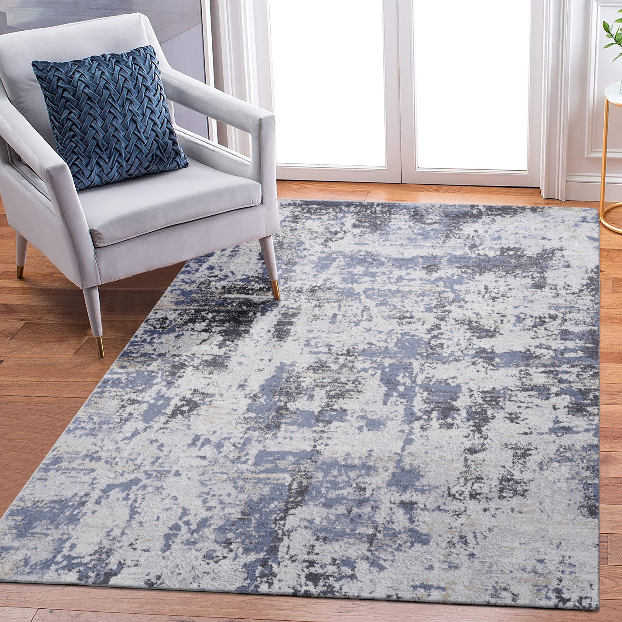 Payas - 6' X 9' Abstract Area Rug - Gray