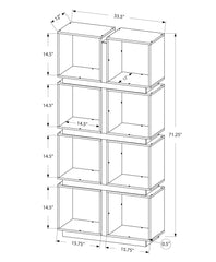 Bookshelf, Bookcase, Etagere, 5 Tier, For Office, Contemporary & Modern - White