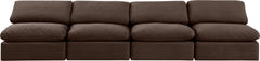 Indulge - Velvet 4 Seat Modular Armless Sofa