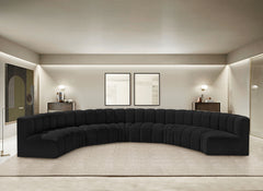 Arc - Boucle Fabric 8 Piece U-Shaped Modular Sofa
