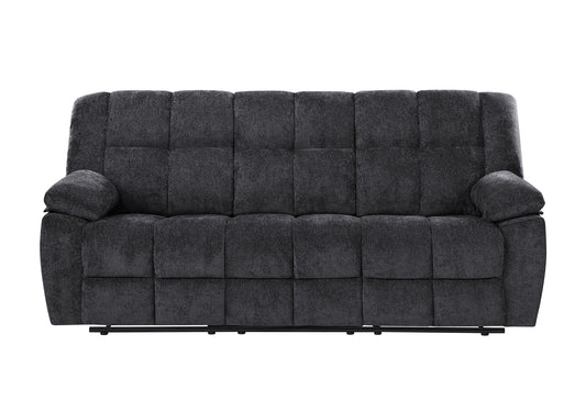 U6000 - 3 Piece Living Room Set (Reclining Sofa / Console Reclining Loveseat / Recliner) - Black