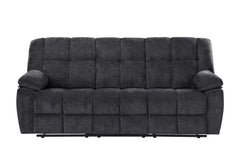 U6000 - 3 Piece Living Room Set (Reclining Sofa / Console Reclining Loveseat / Recliner) - Black