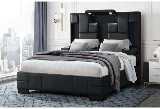 Oscar - Queen Bed No Wood Trim - Black