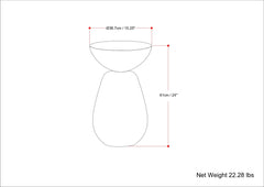 Clement - Cast Aluminum Side Table - Black