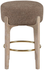 Torino - Backless Counter Stool With Brushed Natural Base (Set of 2)
